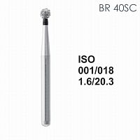 Бор алмазный MANI BR-40SC по ISO 001, шар, 018 х 1.6 х 20.3 мм, зернистость SC, 5 штук