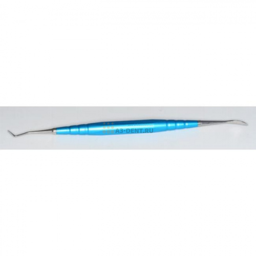 Резчик 07301 моделировочный зуботехнический двусторонний для работы с воском, ручка длиной 95 мм голубая с рабочими частями D3, D4 фото 2