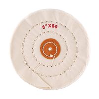 Круг полировочный для шлифмотора  бязевый белый Sheshan Brush, диаметр 5 дюймов, 60 слоёв, 1шт.