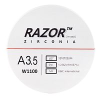 Диск циркониевый Razor 1100, размер 98х25мм, оттенок A3.5, однослойный