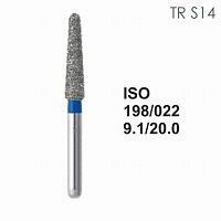 Бор алмазный MANI TR-S14 по ISO 198, конус ,022 х 9.3 х 20.1 мм, зернистость S, 5 штук от Атридент
