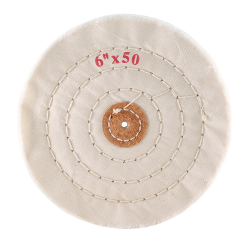 Круг полировочный для шлифмотора  бязевый белый Sheshan Brush, диаметр 6 дюймов, 50 слоёв, 1шт. от Атридент
