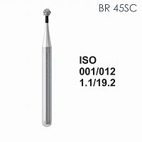 Бор алмазный MANI BR-45SC по ISO 001, шар, 012 х 1.1 х 19.2 мм, зернистость SC, 5 штук от Атридент