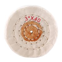 Круг полировочный для шлифмотора  бязевый белый Sheshan Brush, диаметр 3 дюйма, 40 слоёв, 10шт.