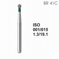 Бор алмазный MANI BR-41C по ISO 001, шар, 015 х 1.3 х 19.1 мм, зернистость C, 5 штук