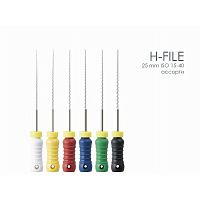 Буравы корневые MANI H-Files ручные, длина 25 мм, диаметр 0,15-0,40 мм, ISO 15-40 , 6 шт. от Атридент