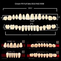 Зубы PX CROWN / EFUCERA, цвет C3, фасон S51S/N42/30, полный гарнитур, 28шт.