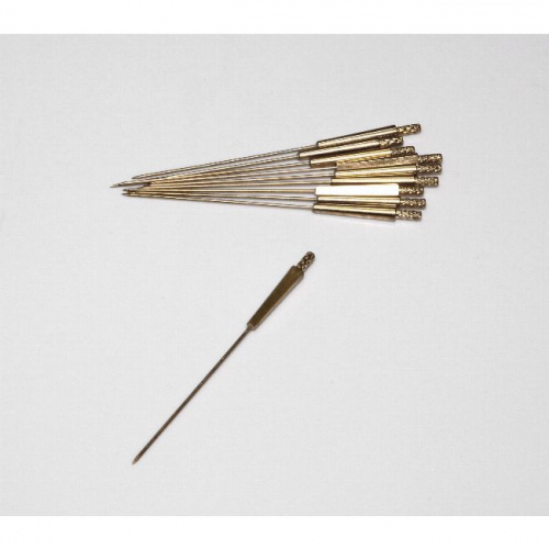 Штифт SONG YOUNG  NEEDLE END PINS латунный, дуговой острый, длина штифта 17,5мм, длина иглы 43мм,10шт. от Атридент